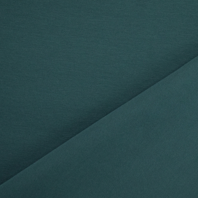 Tissu jersey de coton uni, bleu pétrole foncé