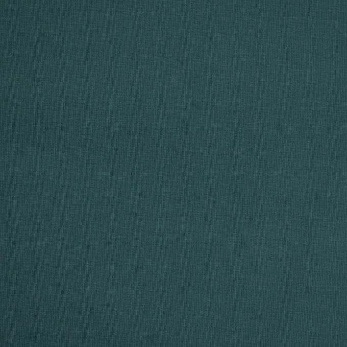 Tissu jersey de coton uni, bleu pétrole foncé