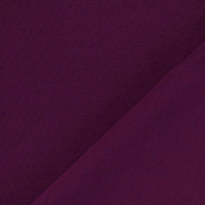 Tissu jersey de coton uni, violet foncé