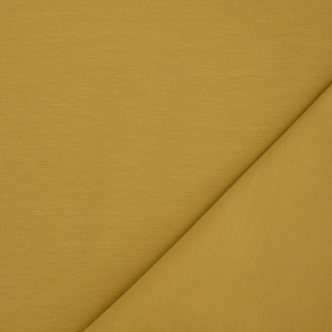 Tissu jersey de coton uni, jaune moutarde clair