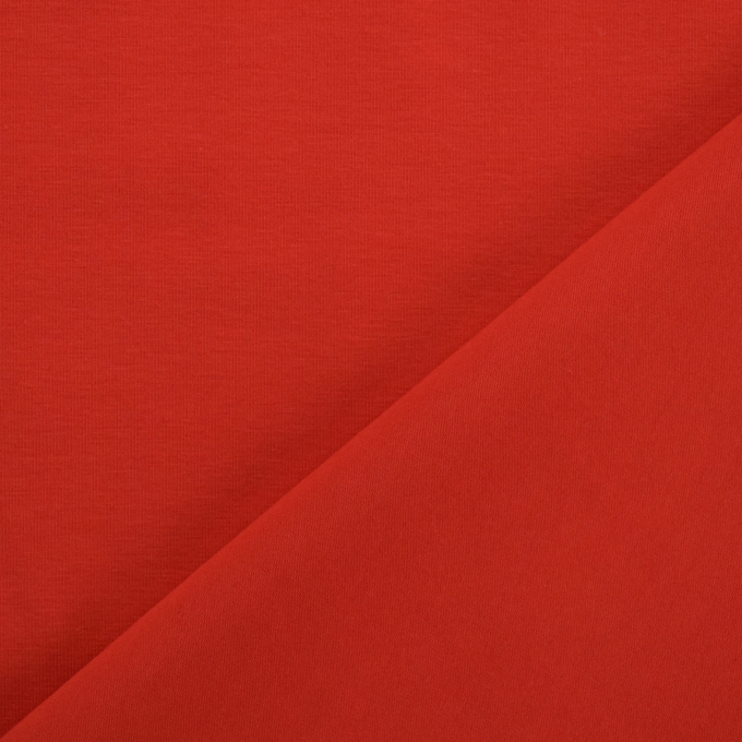 Tissu jersey de coton uni, rouge clair