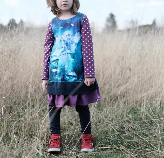Katoenjersey uni, lila