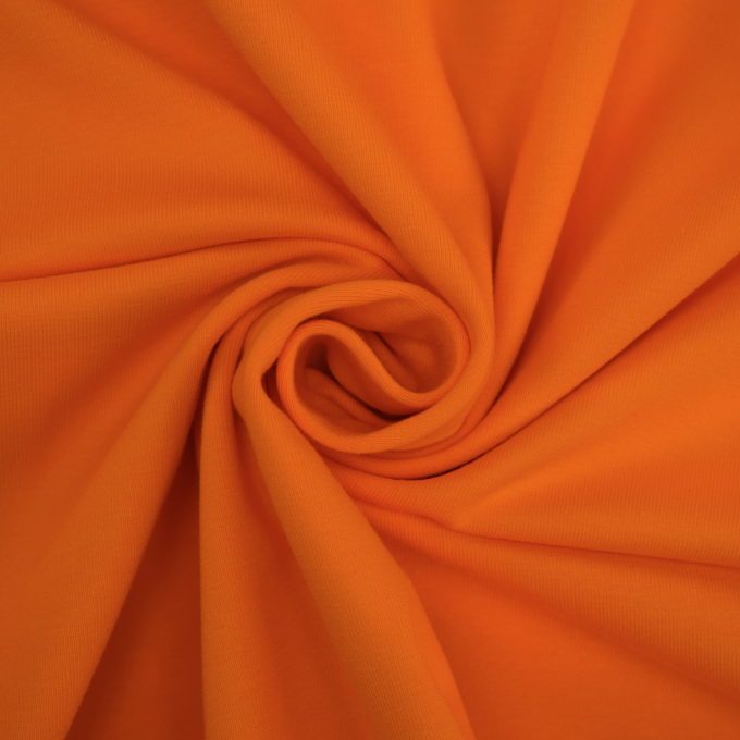 Tissu jersey de coton uni, orange