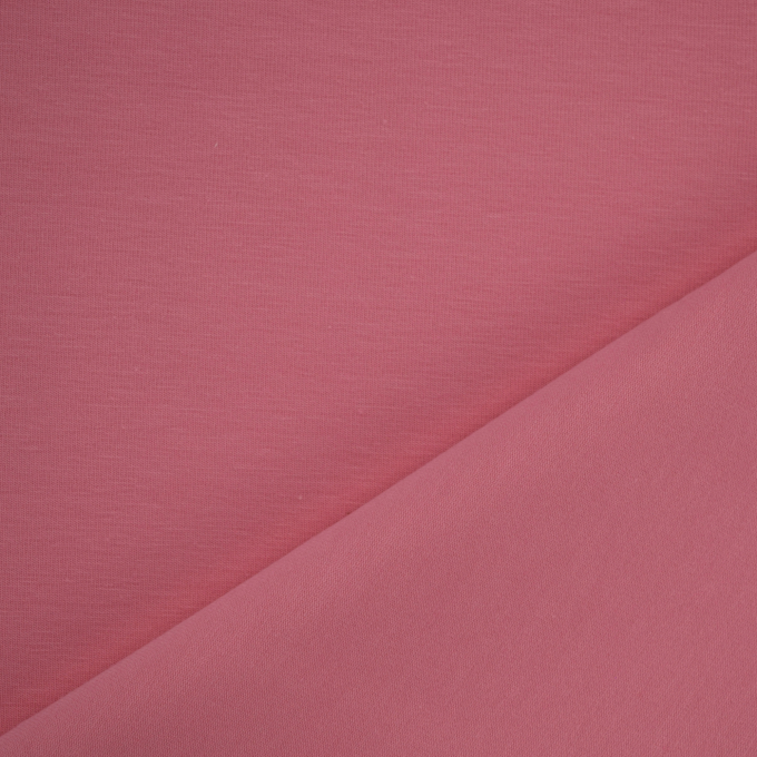 Tissu jersey de coton uni, rose