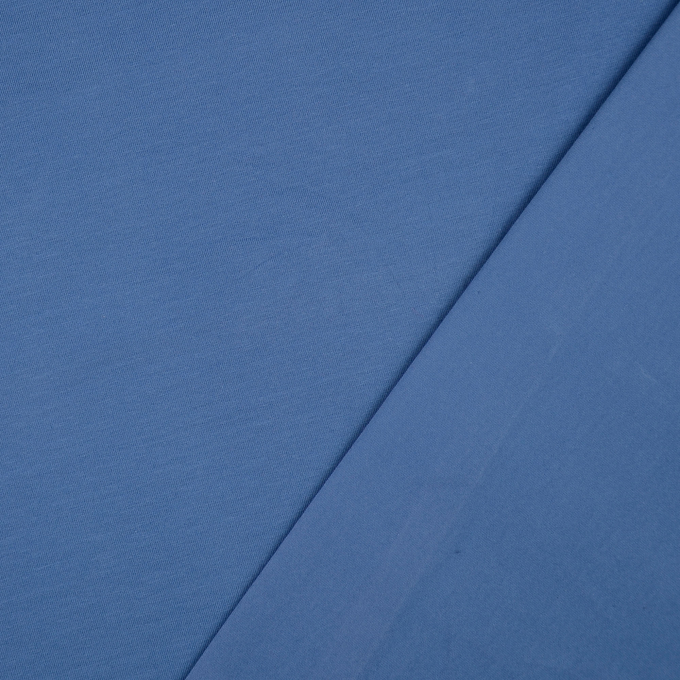 Tissu jersey de coton uni, bleu pigeon