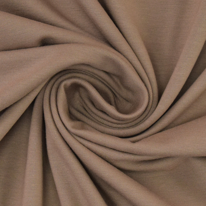 Katoenjersey uni, taupe