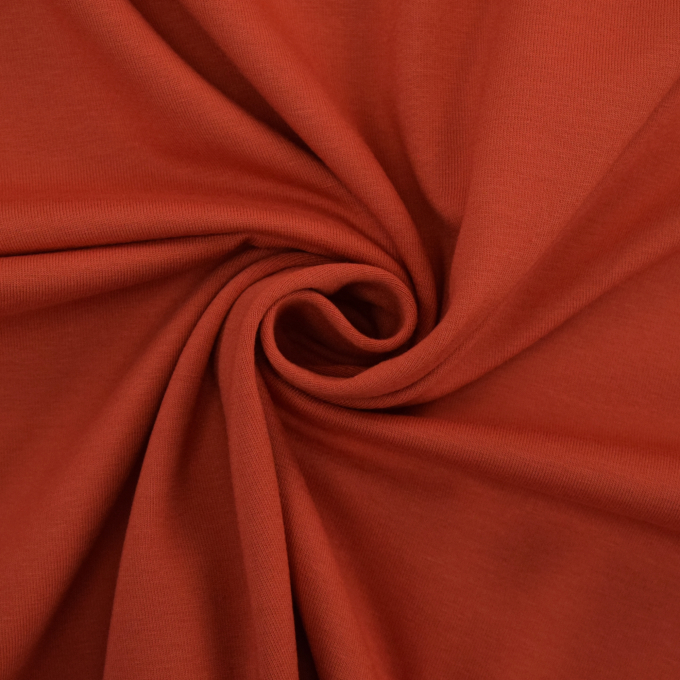 Tissu jersey de coton uni, terracotta