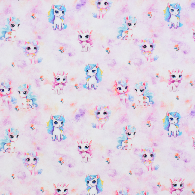 Baumwolljersey Unicorn, rosa