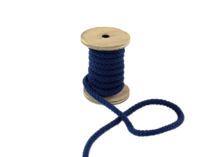 Katoenen koord 8 mm, donkerblauw