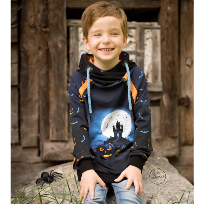 Cordon de serrage coton 8mm/ cordon sweat, bleu denim