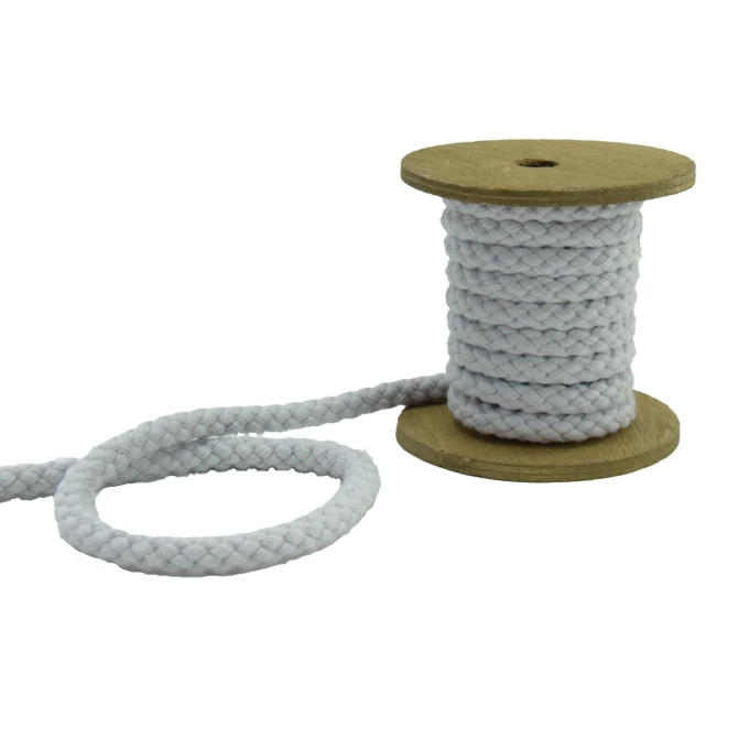 Baumwollkordel 8 mm, silbergrau