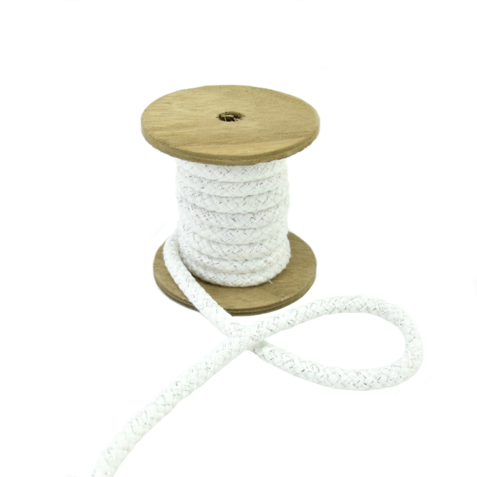 Cordon de serrage Lurex 1cm/ cordon sweat, blanc cassé