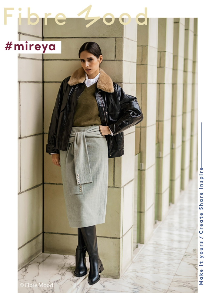 Cotton crepe Fibre Mood, pale green