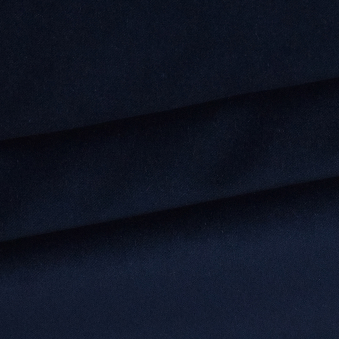Tissu velours de coton, uni bleu foncé