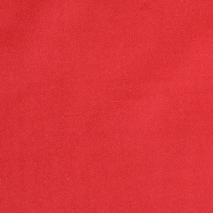 Tissu velours de coton, uni rouge