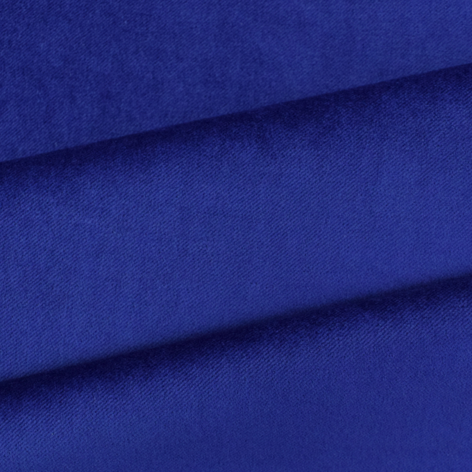 Tissu velours de coton uni, bleu royal