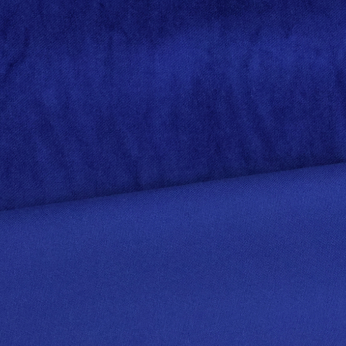 Tissu velours de coton uni, bleu royal