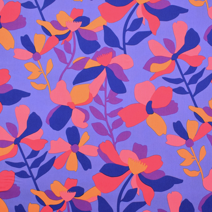 Tissu satin de coton Nerida Hansen Cloverdale, lilas foncé