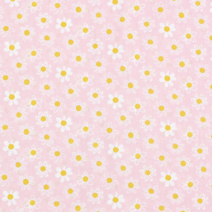 Baumwollstoff Blumen, rosa