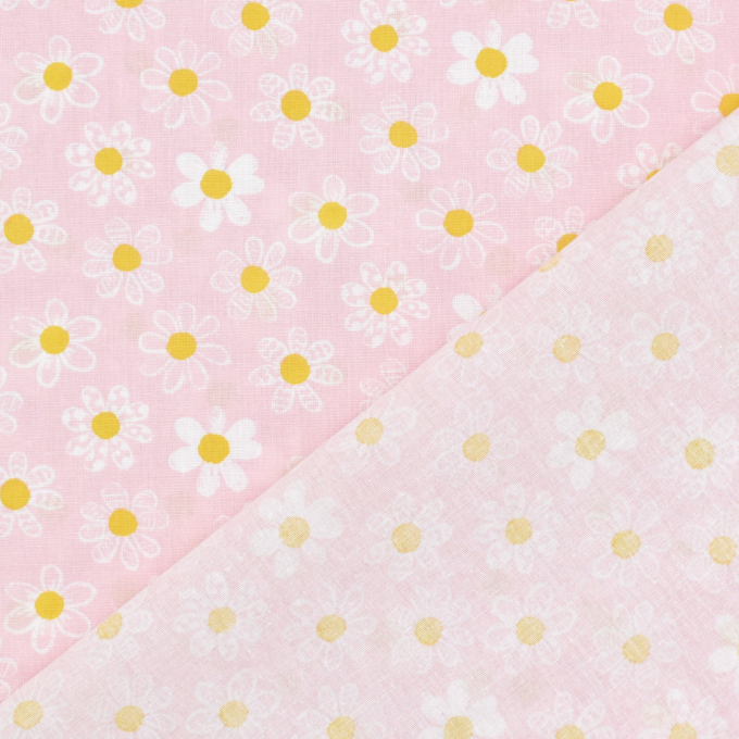 Baumwollstoff Blumen, rosa