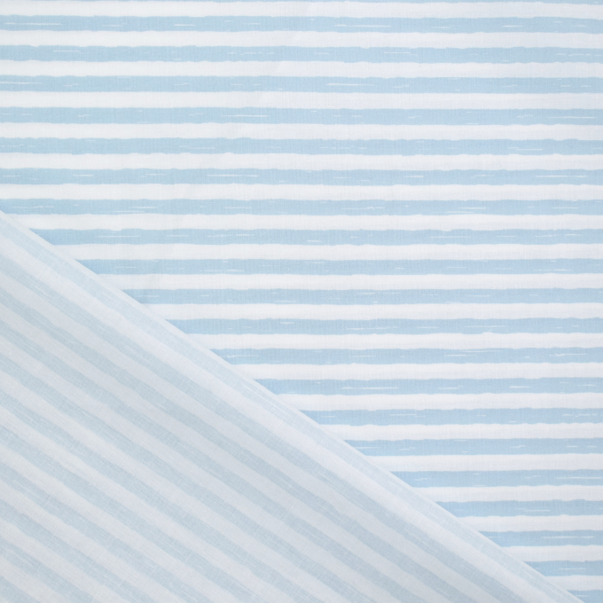 Baumwollstoff Cretonne Streifen, hellblau