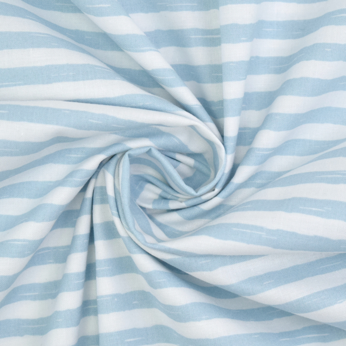 Baumwollstoff Cretonne Streifen, hellblau