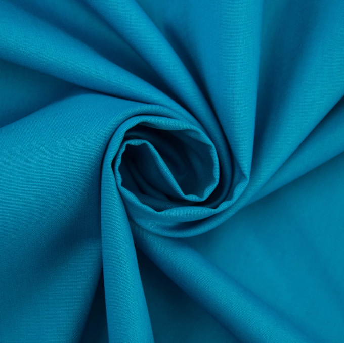 Tissu coton popeline, turquoise foncé