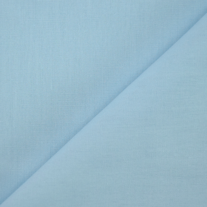 Tissu coton popeline, bleu clair
