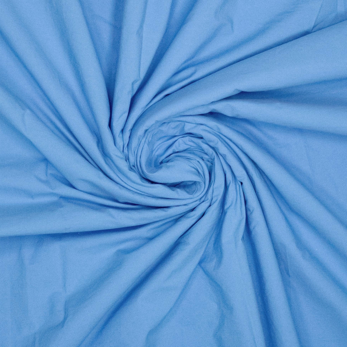 Tissu coton popeline Stonewashed Fibre Mood, bleu ciel