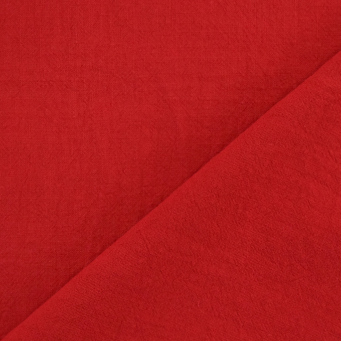 Tissu coton brut naturel cottage Vintage, rouge