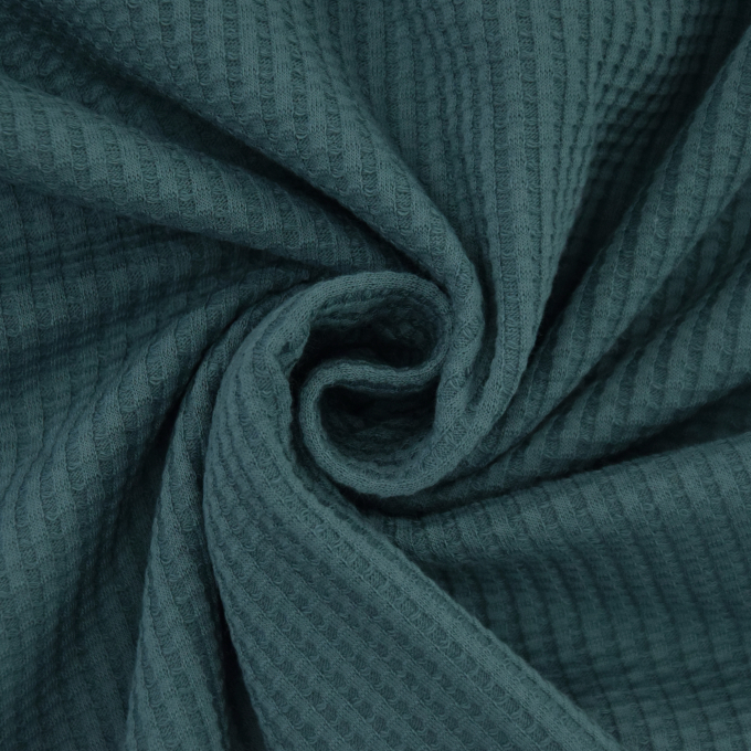 Baumwollwaffeljersey  uni, jeansblau