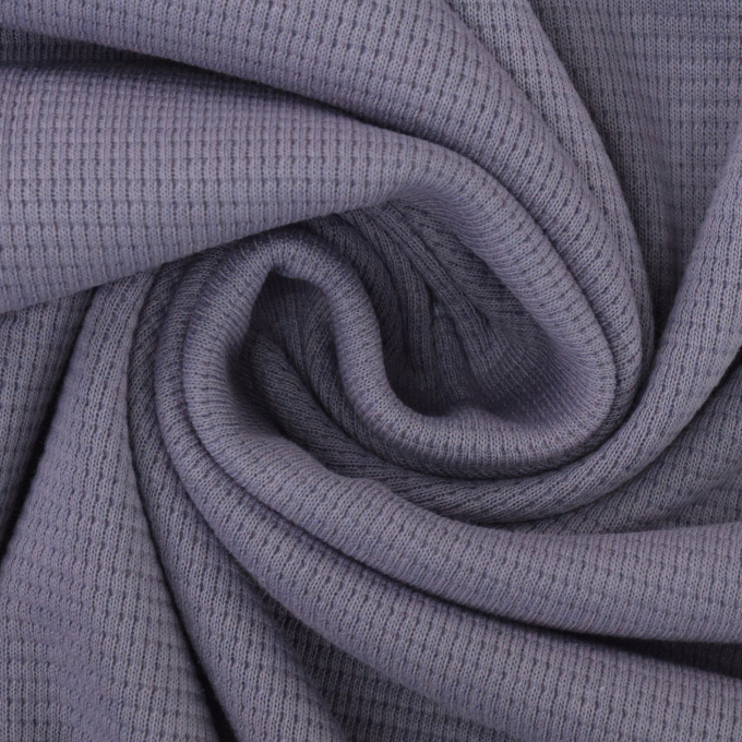 Tissu jersey coton gaufré Lilli, lilas
