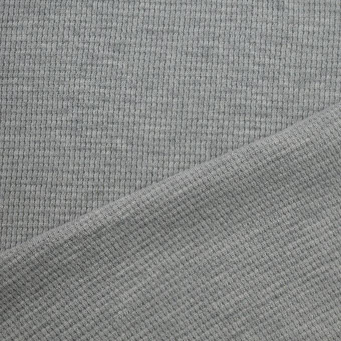 Tissu jersey coton gaufré Lilli, gris clair