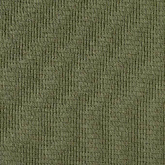 Tissu jersey coton gaufré Lilli, kaki