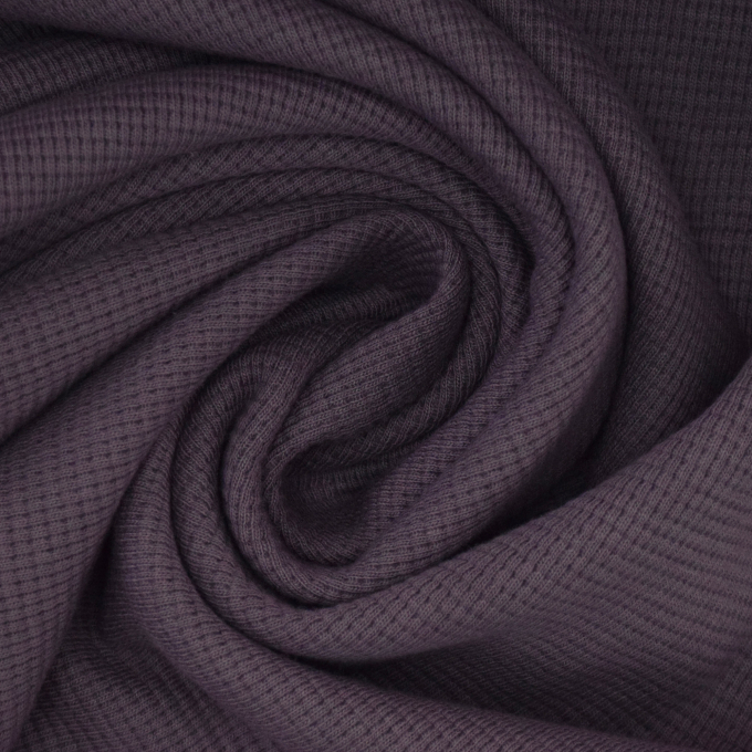 Tissu jersey coton gaufré Lilli, mauve