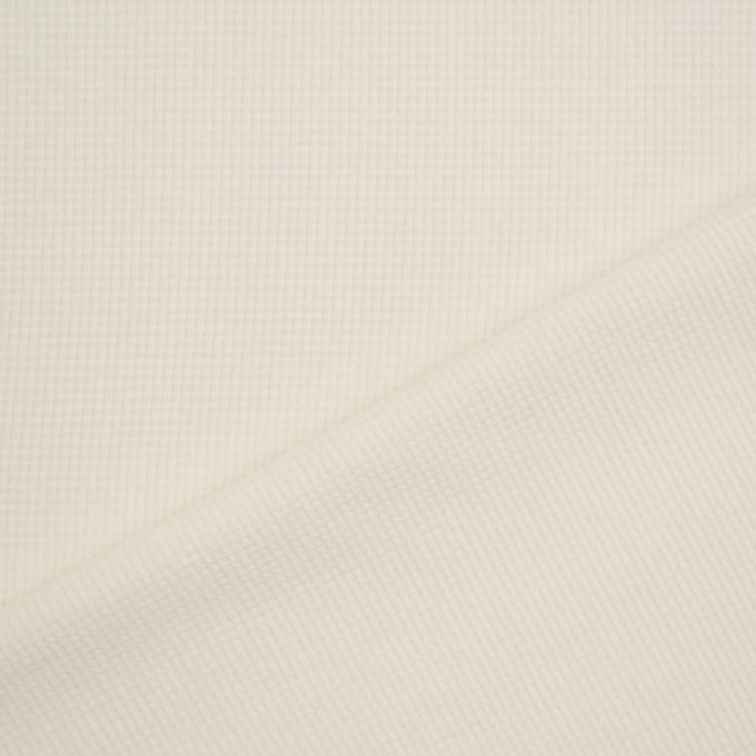 Tissu jersey coton gaufré Mini, blanc cassé