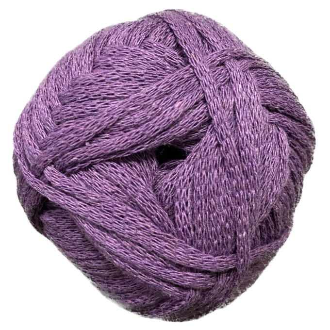 Pelote de laine coton recyclé & viscose BellaLana FAIR, 50g, pourpre
