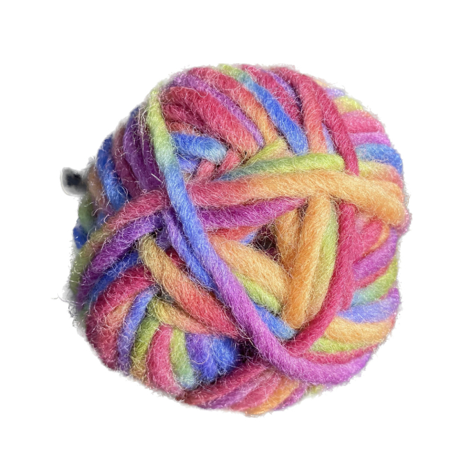 Pelote de laine à feutrer laine vierge BellaLana, 50g, rose fuchsia-multicolore