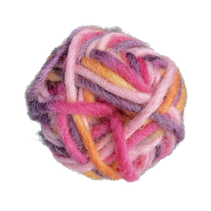 Pelote de laine à feutrer laine vierge BellaLana, 50g, rose fuchsia-orange