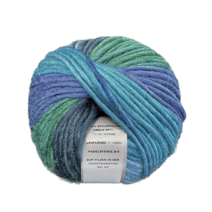 Pelote de laine à feutrer laine vierge Fantasia BellaLana, 100gr, turquoise