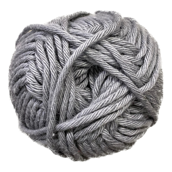 Pelote de laine 100% coton BellaLana Schulgarn, 50g, gris