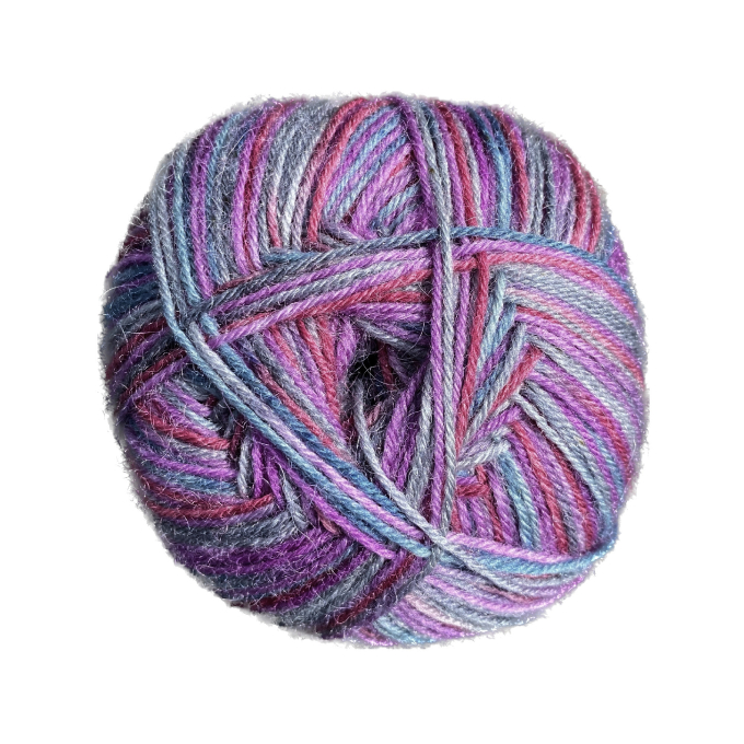 Pelote de laine à chaussettes laine vierge & polyamide BellaLana Gute Laune 100gr, gris-baie