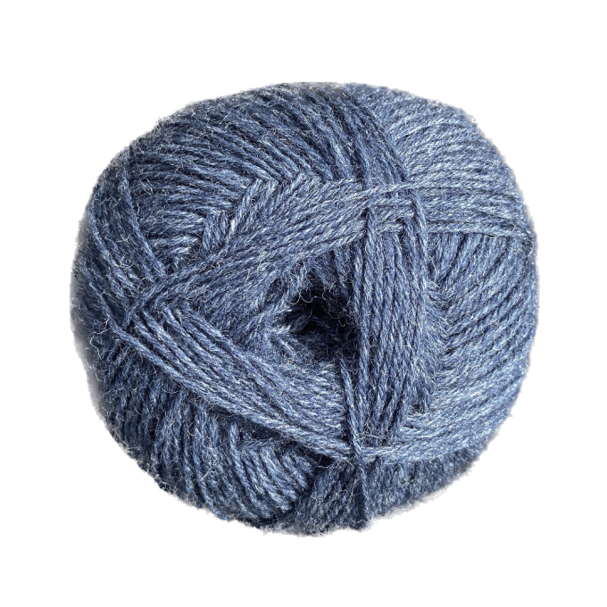 Pelote de laine à chaussettes laine vierge & polyamide BellaLana Gute Laune 100gr, bleu foncé chiné