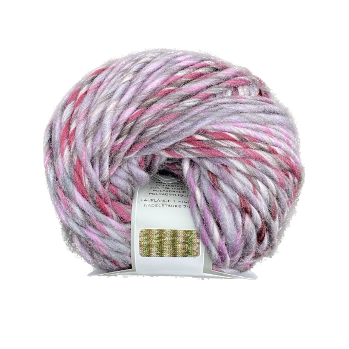 Pelote de laine douce polyester & polyacrylique BellaLana June 100g, gris-pourpre