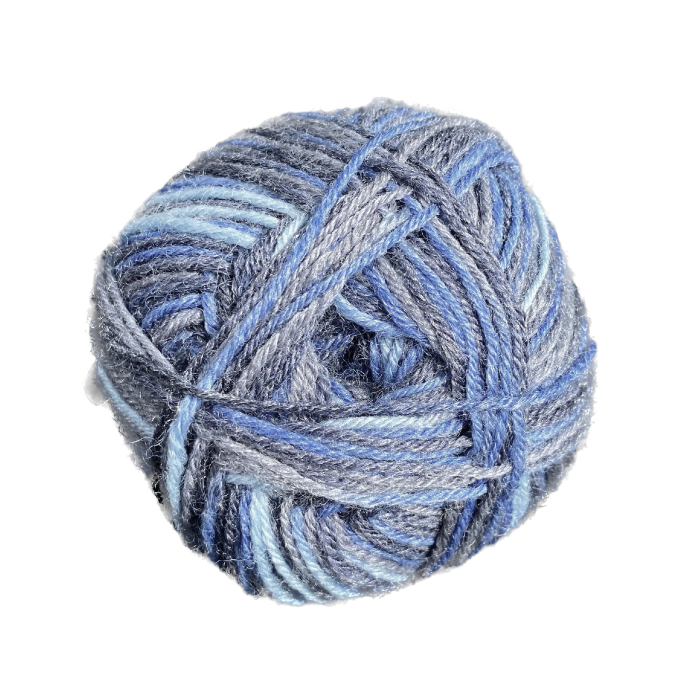 Pelote de laine & bambou BellaLana New Bamboo, 50g, anthracite-bleu