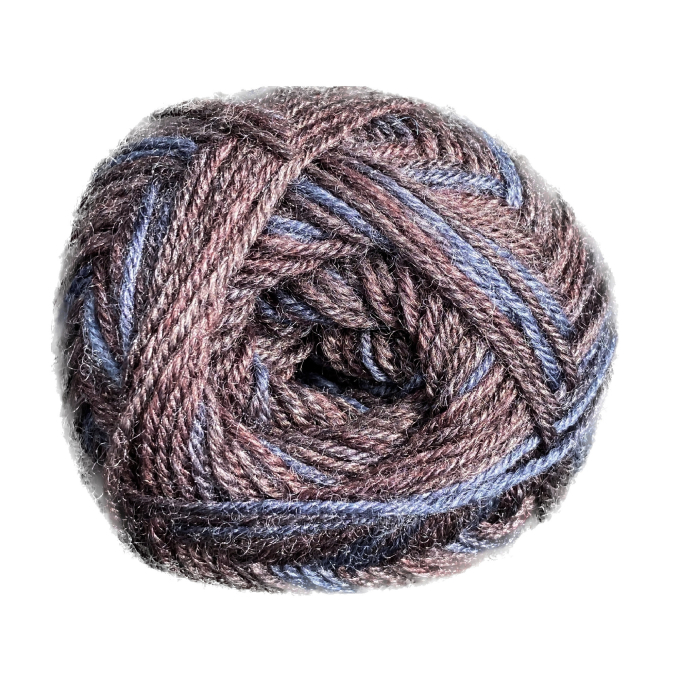 Pelote de laine & bambou BellaLana New Bamboo, 50g, marron-bleu