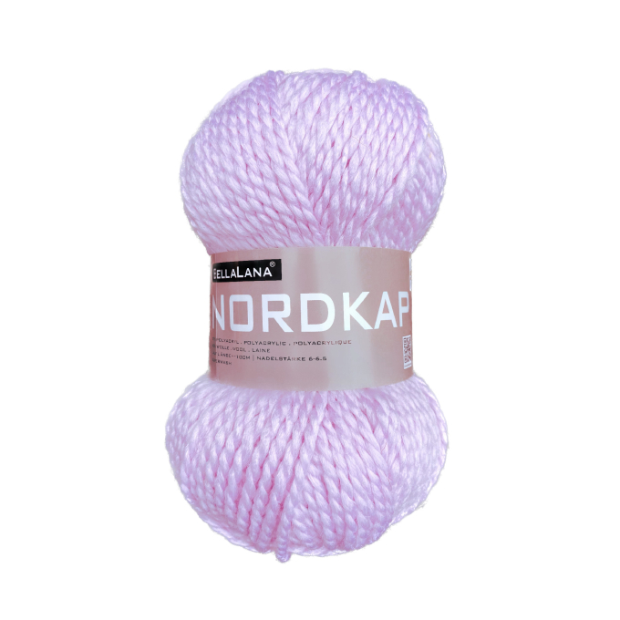 Pelote de laine & polyacrylique BellaLana Nordkap 100g, lilas