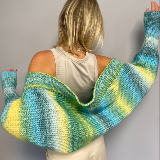 Pelote de laine douce coton recyclé & polyacrylique BellaLana Regenbogen 150g, jaune-vert