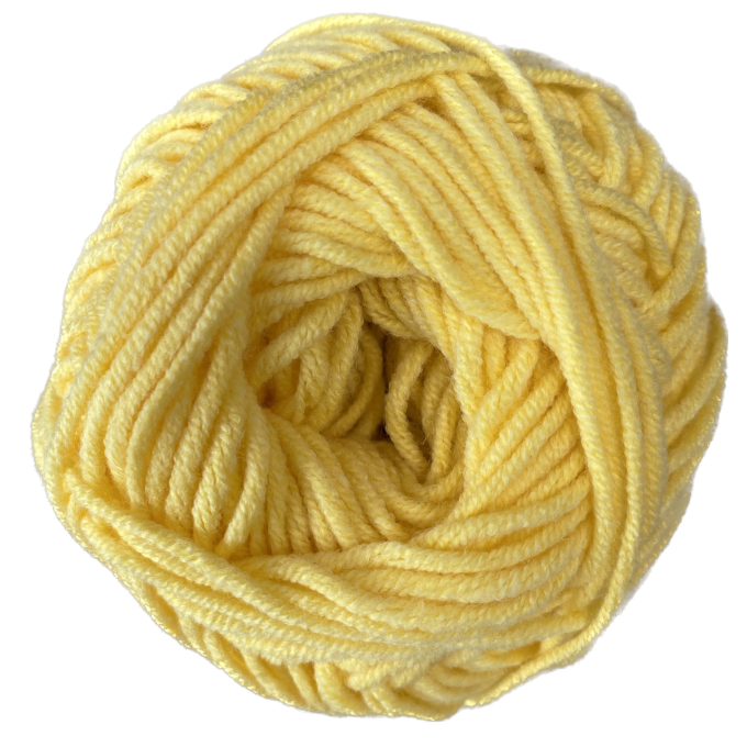 Pelote de laine polyacrylique & coton BellaLana SOFT, 50g, jaune