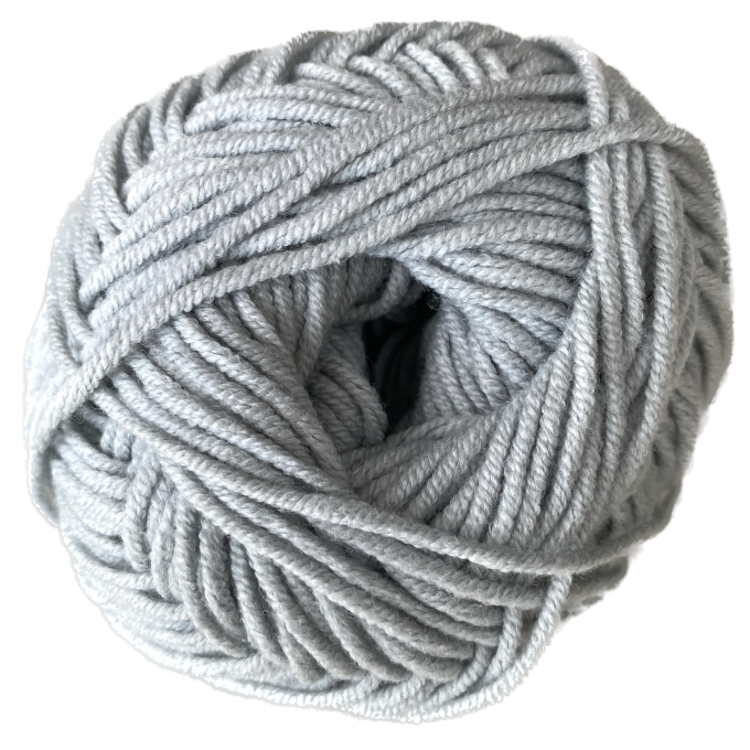 Pelote de laine polyacrylique & coton BellaLana SOFT, 50g, gris clair